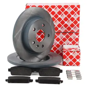febi Bremsscheiben + Bremsbeläge für OPEL ASTRA J POC J67 Mokka/10 J13 hinten