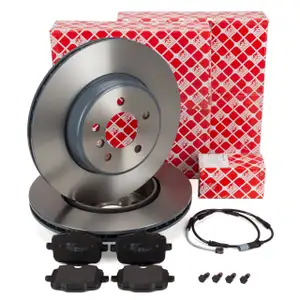 febi Bremsscheiben + Bel&auml;ge + Sensor f&uuml;r BMW 5er F10 535-550i 525-M550d 6er F12 F13 hinten