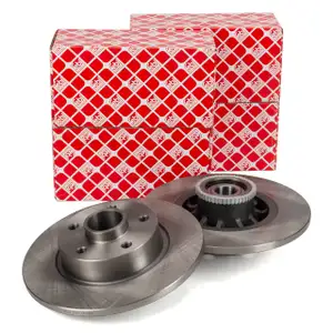 febi 108665 Bremsscheiben + Radlager Satz f&uuml;r FIAT Talento OPEL Vivaro B Trafic 3 hinten