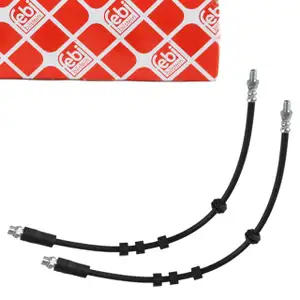 2x febi 181234 Bremsschlauch Bremsleitung f&uuml;r BMW 5er E60 E61 6er E63 E64 vorne