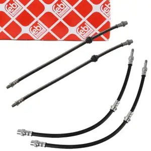 4x febi Bremsschlauch Bremsleitung f&uuml;r BMW 3er E36 318-328i 318tds 325tds vorne + hinten