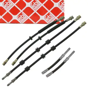 6x febi Bremsschlauch f&uuml;r FORD Galaxy WGR SEAT Alhambra VW Sharan vorne + hinten