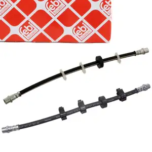 2x febi Bremsschlauch Bremsleitung f&uuml;r VW Transporter T4 16 Zoll PR-2E3 vorne