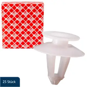 25x febi 181646 Clips Klemme Spreizniete Befestigungsclips f&uuml;r AUDI FORD MITSUBISHI VW