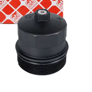 febi 109414 Deckel Ölfiltergehäuse für BMW 5er E60 E61 E63 E64 7er E65 X5 E53 E70 N62 N73