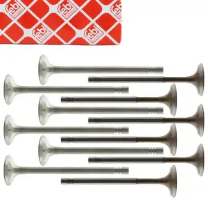 6x febi Einlassventil + 6x Auslassventil für VW Polo 4 5 Ibiza 3 4 Fabia 1 2 Rapid 1.2