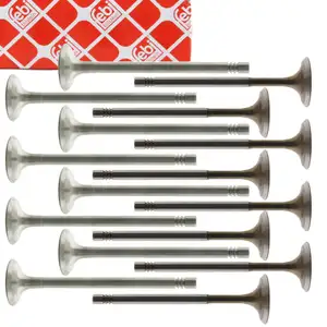 8x febi Einlassventil + 8x Auslassventil f&uuml;r VW Golf 4 5 6 Polo Sharan Tiguan 1.4 1.6