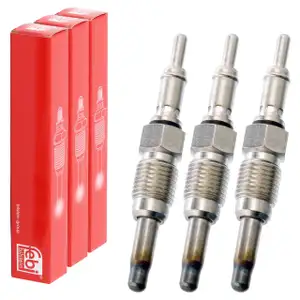 3x febi 176135 Gl&uuml;hkerze f&uuml;r VW Golf 3 4 Passat Sharan AUDI 80 B4 A3 8L A4 B5 1.9 SDI/TDI