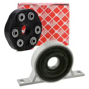 febi Hardyscheibe + Mittellager Kardanwelle für BMW X3 E83 2.0d 150 PS M47 ab 05.2006