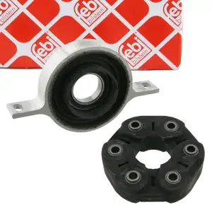 febi Hardyscheibe + Mittellager Kardanwelle f&uuml;r BMW 1er E81 123d 204 PS ab 03.2009