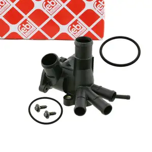 febi K&uuml;hlmittelflansch + Dichtung f&uuml;r VW Golf 2 Polo 86C SEAT Ibiza 2 1.0 1.3 030121117L