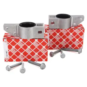 2x febi Querlenkerlager f&uuml;r VW Golf 5 6 Touran AUDI A3 8P Vorderachse hinten unten