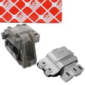 2x febi Motorlager f&uuml;r VW Golf 5 6 Touran 8P Leon Octavia 2 1.8 TSI 2.0 FSI mit Schaltung
