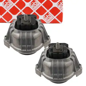 2x febi Motorlager Hydrolager f&uuml;r BMW 1er E81-88 3er E90-93 X1 E84 M47 N47 links + rechts