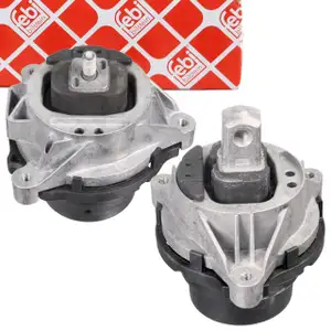 2x febi Motorlager Hydrolager f&uuml;r BMW 3er F30 F31 F34 330d F32 F33 430d N57 links + rechts