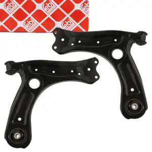 2x febi Querlenker f&uuml;r VW Polo 5 AUDI A1 8X Ibiza 4 Toledo 4 Fabia 3 Rapid vorne unten