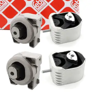 2x febi Motorlager + 2x Getriebelager für MERCEDES W169 W245 mit Schaltgetriebe