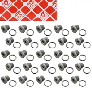 25x febi Ölablassschraube M14x1,5 N91167901 + O-Ring Dichtring N0138157 für VAG