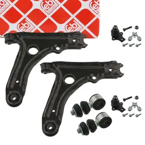 2x febi Querlenker + Traggelenk + Koppelstange f&uuml;r VW Golf 3 Vento vorne unten