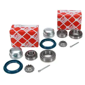 2x febi 03674 Radlagersatz f&uuml;r VW Golf 1 2 3 Passat Polo 6N1 SEAT Ibiza 2 Arosa hinten