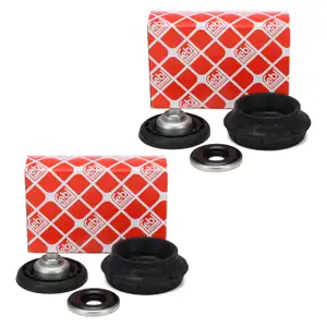 2x febi 14943 Federbeinlager + W&auml;lzlager + Federteller f&uuml;r RENAULT Clio 1 Twingo 1 vorne
