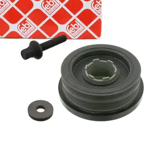 febi 34166 Riemenscheibe Schwingungstilger mit Bolzen f&uuml;r BMW E87 E46 E90 E91 E60 M47 N47