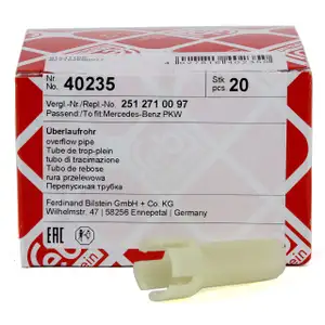 20x febi &Uuml;berlaufrohr Getriebe&ouml;lk&uuml;hler 7-Gang Automatik f&uuml;r MERCEDES 722.9 2512710097