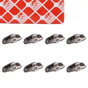8x febi 31373 Kipphebel Schlepphebel für VW Golf 4 5 Passat B5.5 Touran 3 1.6 06B109417C