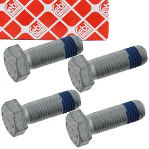 4x febi Schraube Bremssattel Bremssatteltr&auml;ger M12x1,5mm f&uuml;r MERCEDES-BENZ