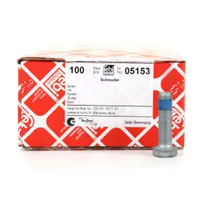 100x febi 05153 Schraube Bremssattel M12x15mm für MERCEDES W201 W202 W203 W204 W124 W212