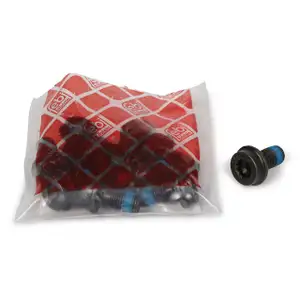 10x febi Schwungradschraube M10 f&uuml;r AUDI SEAT VW VR6 VR5 V6 V8 W8 W12 N90539801