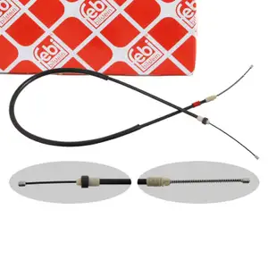 febi 29363 Handbremsseil Bremsseil für PEUGEOT 206/CC/SW mit Trommelbremse hinten 4745.N4