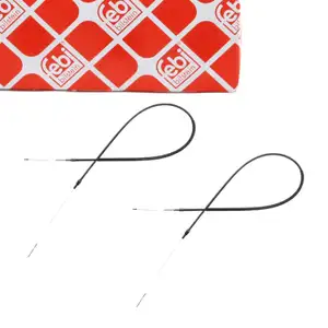 2x febi Handbremsseil f&uuml;r VW Golf 1 Cabrio + 2 Jetta ohne ABS ab 01.1989 hinten 191609721E