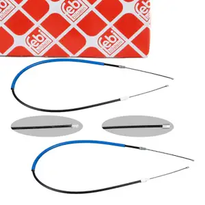 2x febi 101816 Handbremsseil Bremsseil Feststellbremse f&uuml;r RENAULT Twingo 1 mit ABS hinten