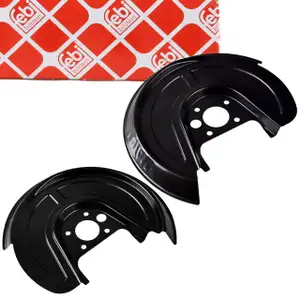 2x febi Spritzblech Bremsscheibe f&uuml;r VW Golf 4 Bora 2.3 Leon 1M Cupra R Octavia 1 hinten