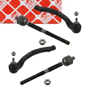 2x febi PROKIT Spurstange + Spurstangenkopf f&uuml;r RENAULT Megane 2 Grand/Scenic 2 vorne