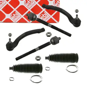 2x febi PROKIT Spurstange + Kopf + Manschette f&uuml;r RENAULT Megane 2 Grand/Scenic 2 vorne