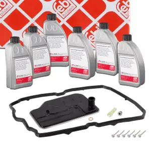 febi 171750 Automatikgetriebe Reparatursatz + 6L Getriebeöl für MERCEDES 7-Gang 722.9