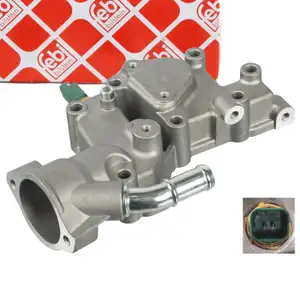 febi 170795 Thermostatgehäuse + Sensor für CITROEN C2 C3 1 2 PEUGEOT 1007 206 207 1.1 1.4