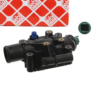 febi 34977 Thermostat + Geh&auml;use + Sensor f&uuml;r CITROEN C2 C3 C4 PEUGEOT 206 207 1.4/1.6 16V