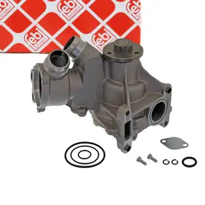 febi Water Pump + Mounting Hardware for Mercedes S-Class W140, G-Class W463, M104 A1042003201