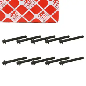 10x febi 24182 Zylinderkopfschraube für MERCEDES W202 W203 W210 W211 W463 W163 W220 CDI