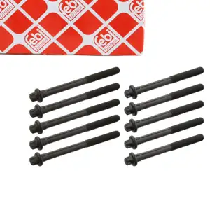 10x febi 19444 Zylinderkopfschraube f&uuml;r RENAULT Clio1 2 Kangoo Megane 1 DACIA Logan