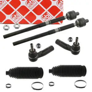 2x febi PROKIT Spurstange + Spurstangenkopf + Manschette f&uuml;r VW 5 6 7 AUDI 8P 8V vorne