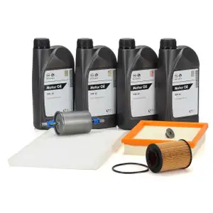 Filterset 4-tlg + 4L ORIGINAL 10W40 Motoröl für OPEL Corsa B 1.0i 12V 54 PS + 1.2i 16V 65