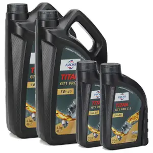 10L 10 Liter FUCHS TITAN GT1 Pro C-3 5W30 5W-30 Motoröl Öl für VW 504/507.00 MB 229.51