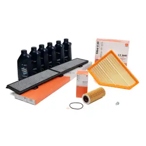 MAHLE Filterset 3-tlg + 6L ORIGINAL 5W30 Motor&ouml;l f&uuml;r BMW 3er E90 E91 E92 330d N57 335d M57