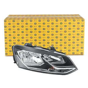 HELLA 1EB012034021 HALOGEN Scheinwerfer + Leuchtmittel f&uuml;r VW Polo 5 6R 6C 05.2014 rechts