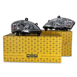 2x HELLA HALOGEN Scheinwerfer + Stellmotor f&uuml;r MERCEDES Viano Vito W639 ab 09.2010 li+re