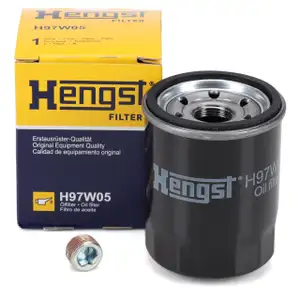 HENGST H97W05 &Ouml;lfilter + Schraube f&uuml;r FIAT 500 500L Doblo Panda Punto Stilo Tipo 1.2 1.4